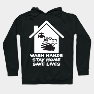 Social Distance - Wash Hands Stay Home Save Lives Isolation Hoodie